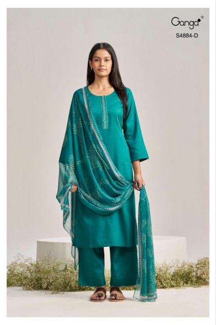 Ganga gaura 4884 dress materials in hyderabad wholesale